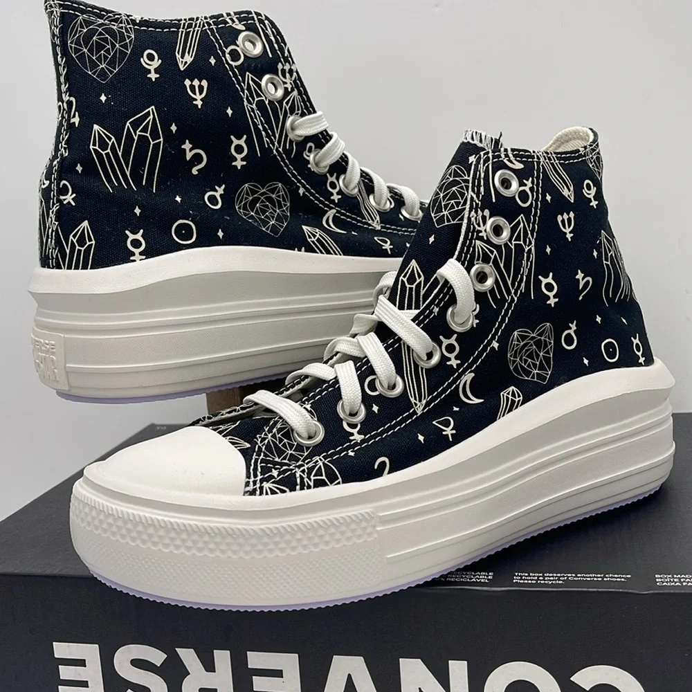 Converse WMNS CTAS MOVE HI
BLACK/NATURAL IVORY A03725C Platforms Sneakers - Picture 10 of 16